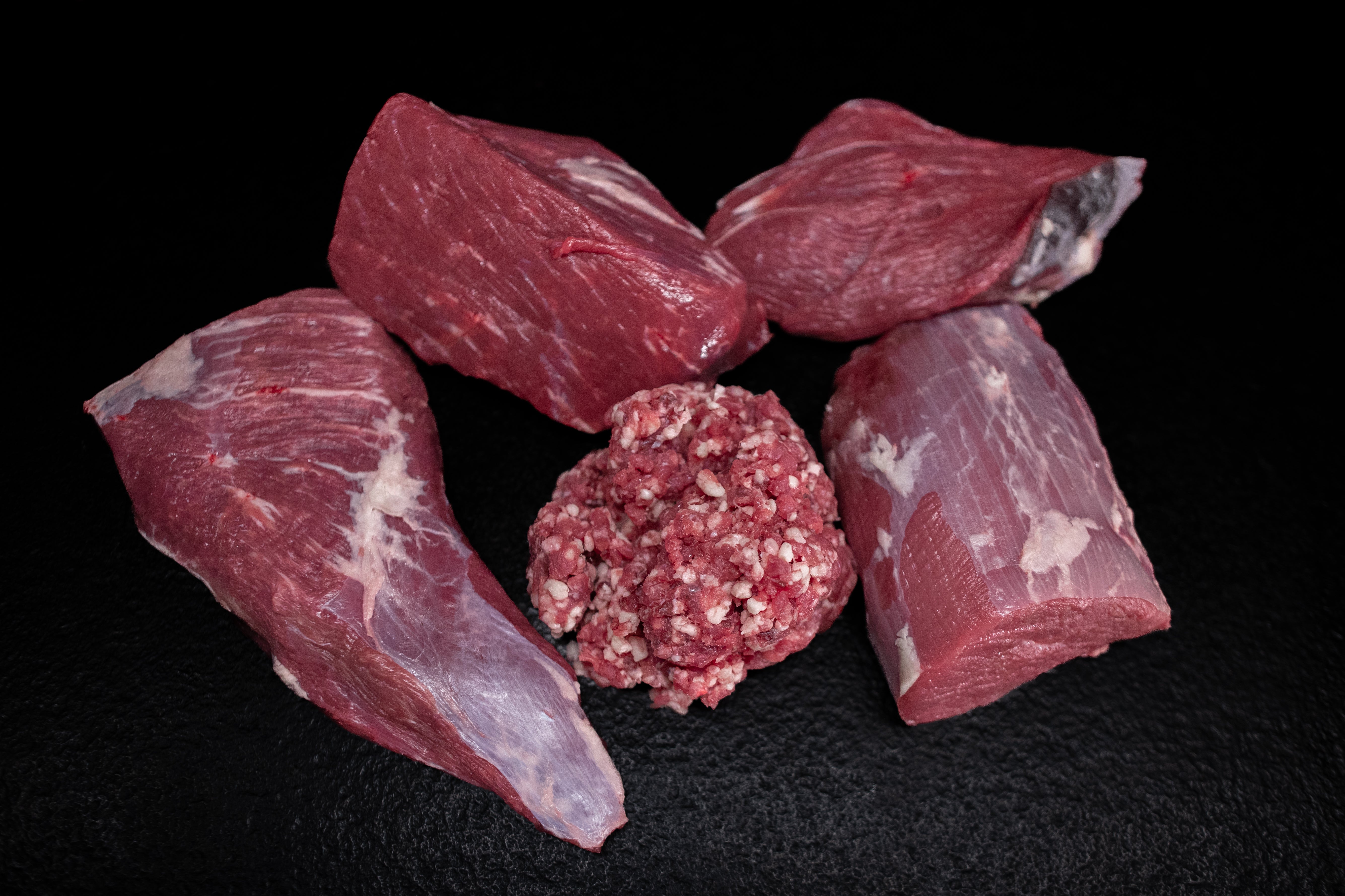 Balíček 5 kg hovězího masa Fox Meadows – mix kvalitního hovězího ideálního na pečení, vaření a vývar
